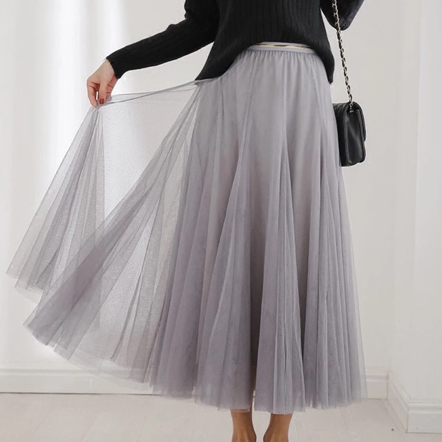 Organza tulle maxi clearance skirt