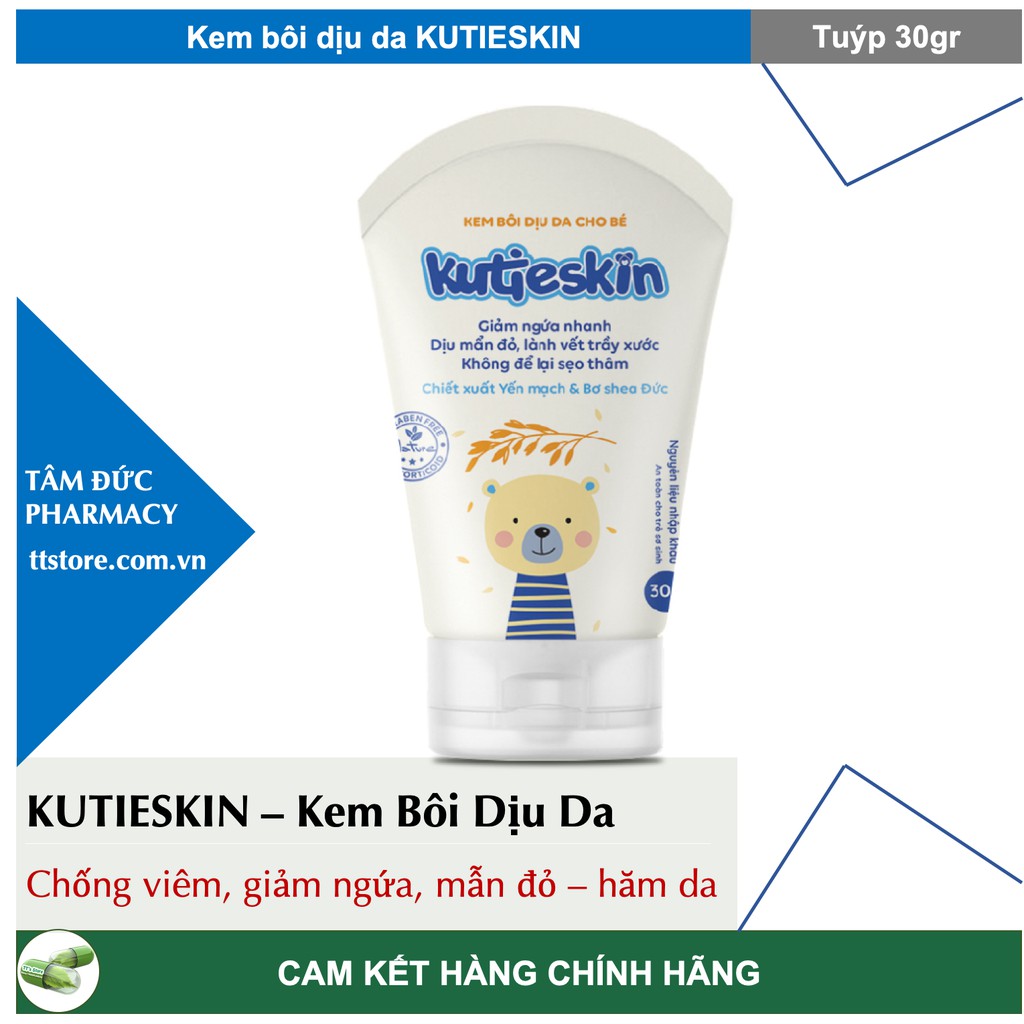 KUTIESKIN KUTIESKIN Cream [30gr tube] - Reduces itching, rash for ...