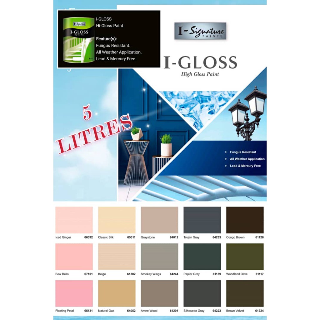 5 LITRE SANCORA IGLOSS INTERIOR & EXTERIOR WOOD & METAL PAINT