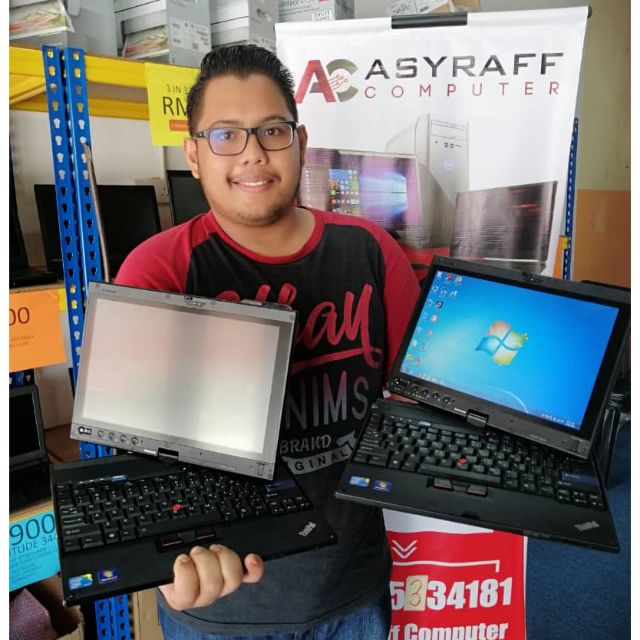 LAPTOP LENOVO THINKPAD X200 TABLET,SCREEN ROTATE DAN LIPAT,WITH PEN