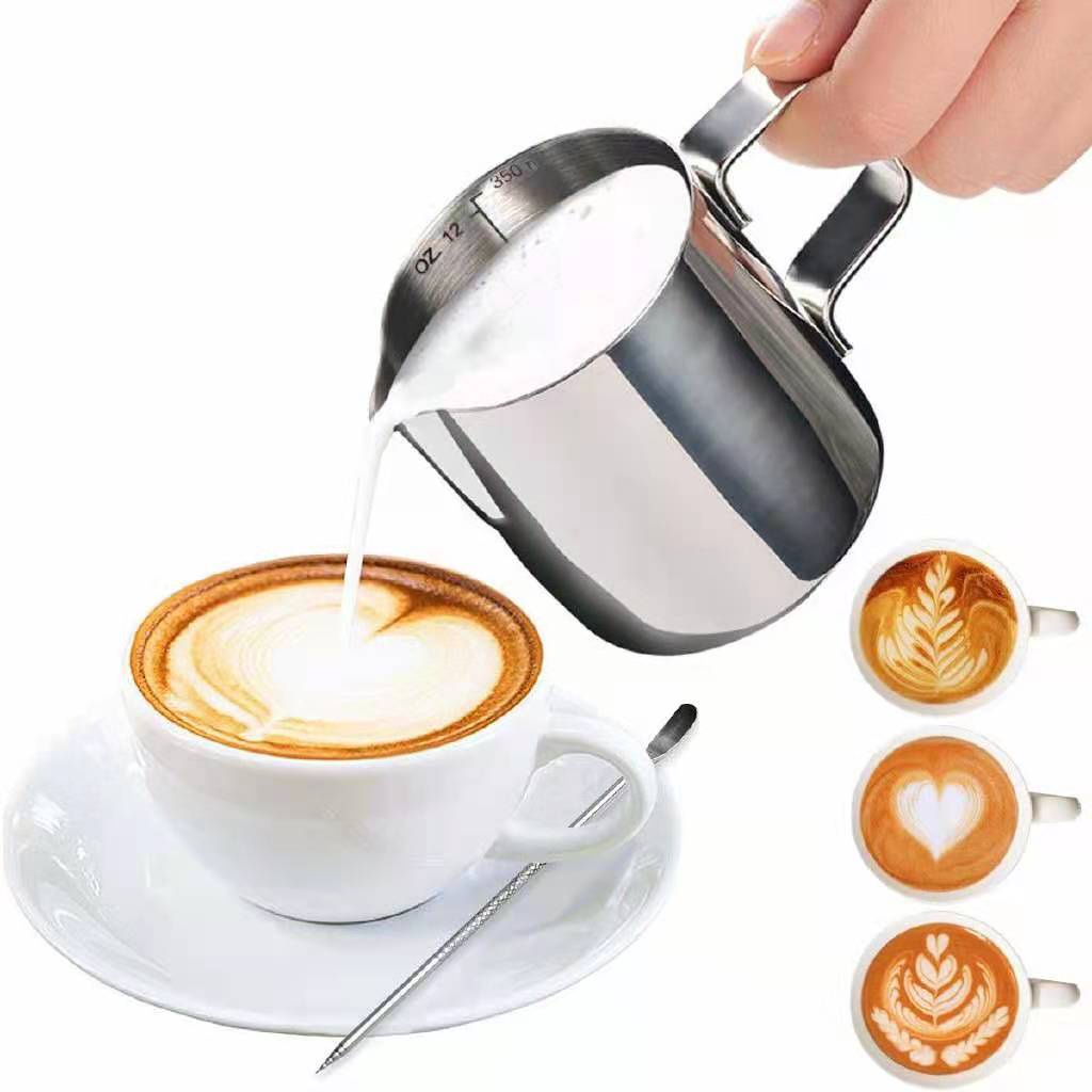 [350ML/600ML] - Stainless Steel Latte Art Pitcher Milk Frothing Cup ...