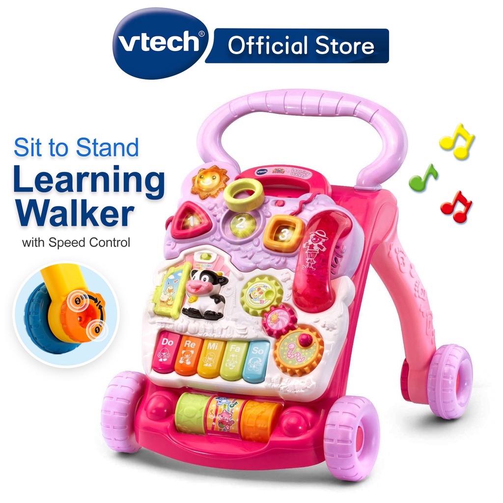 Sit to stand on sale learning walker pink