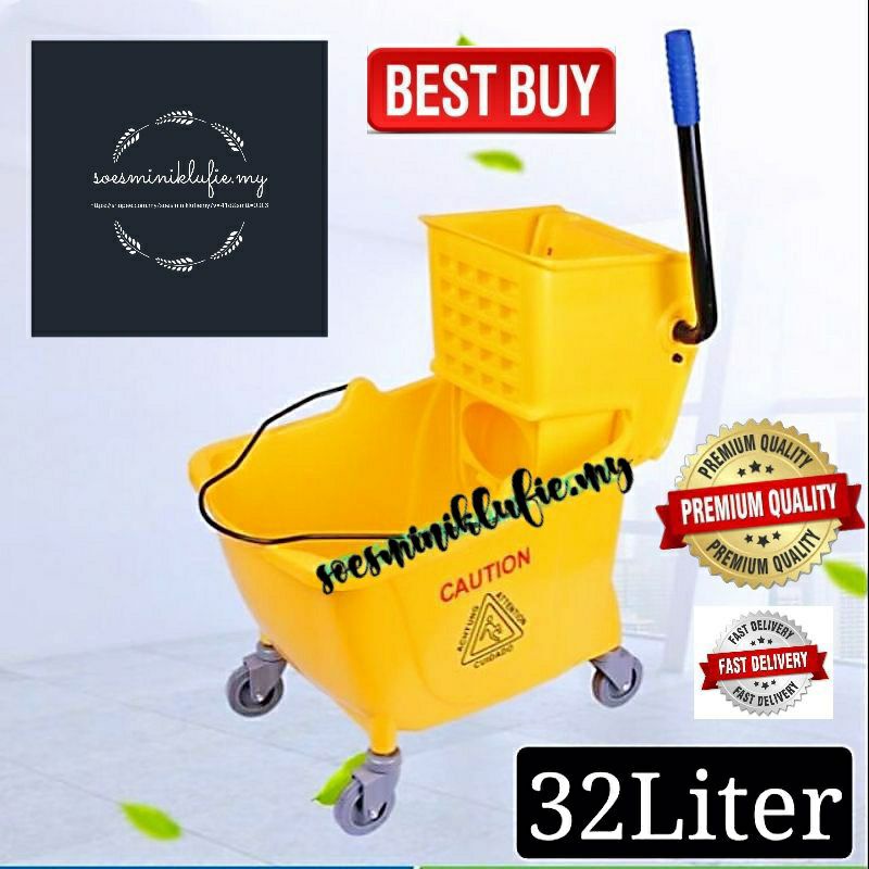 32 L mop cart wringer mop pail with wheel mop bucket baldi mop beroda ...
