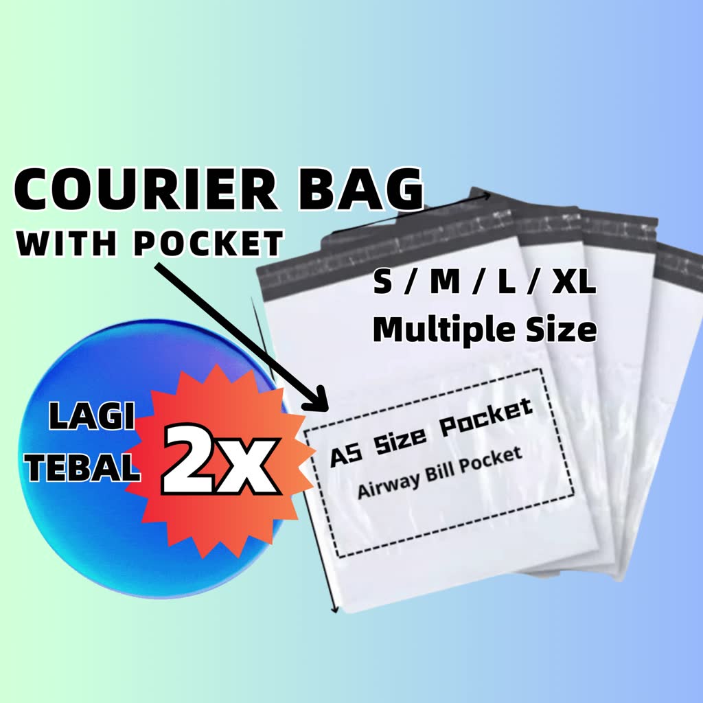 Courier Bag With Pocket Parcel Bag Packaging Flyers 快递袋 Kurier Beg ...