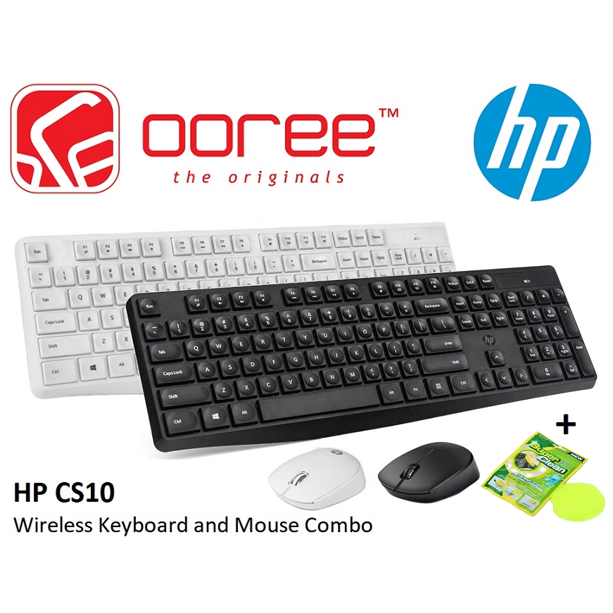HP CS10 2.4G WIRELESS MULTIMEDIA KEYBOARD AND MOUSE COMBO SET WITH 104