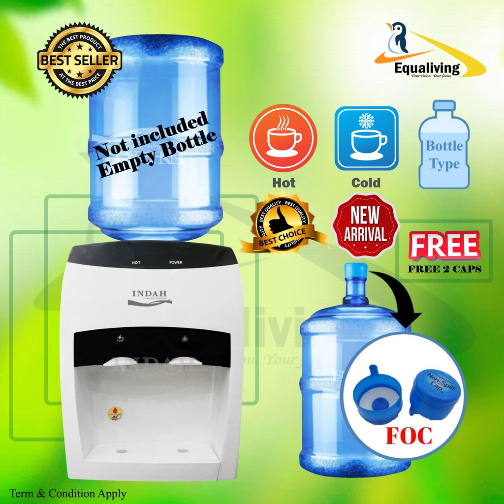 Indah Water Dispenser Bottle Type Hot & Cold Water Dispenser Model: Bdt 