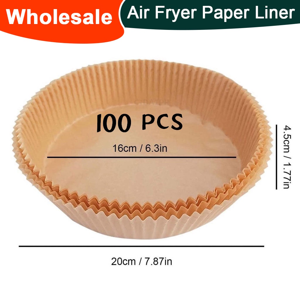 50pcs Air Fryer Disposable Paper Square Shape Oil-absorbing Paper Steamer  Cake Air Fryer Accessories Baking Paper for Air Fryer - AliExpress