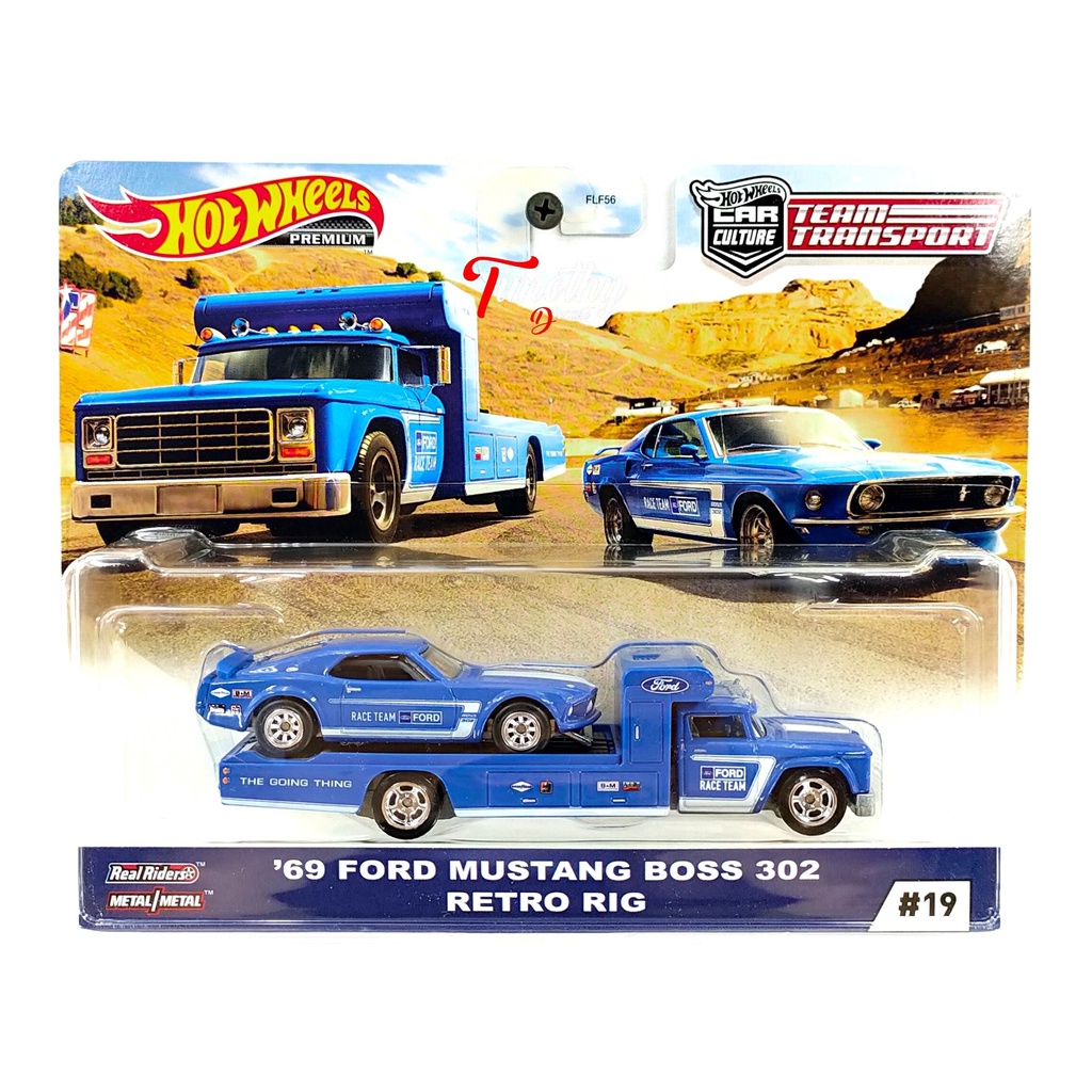 Hot Wheels Team Transport Ford Mustang Boss 302 Retro Rig Diecast Shopee Malaysia 2450