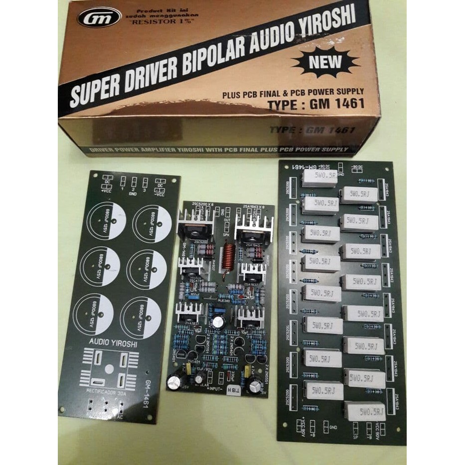 Yiroshi audio power driver kit plus pcb final TR GM 1461 (OM) | Shopee ...