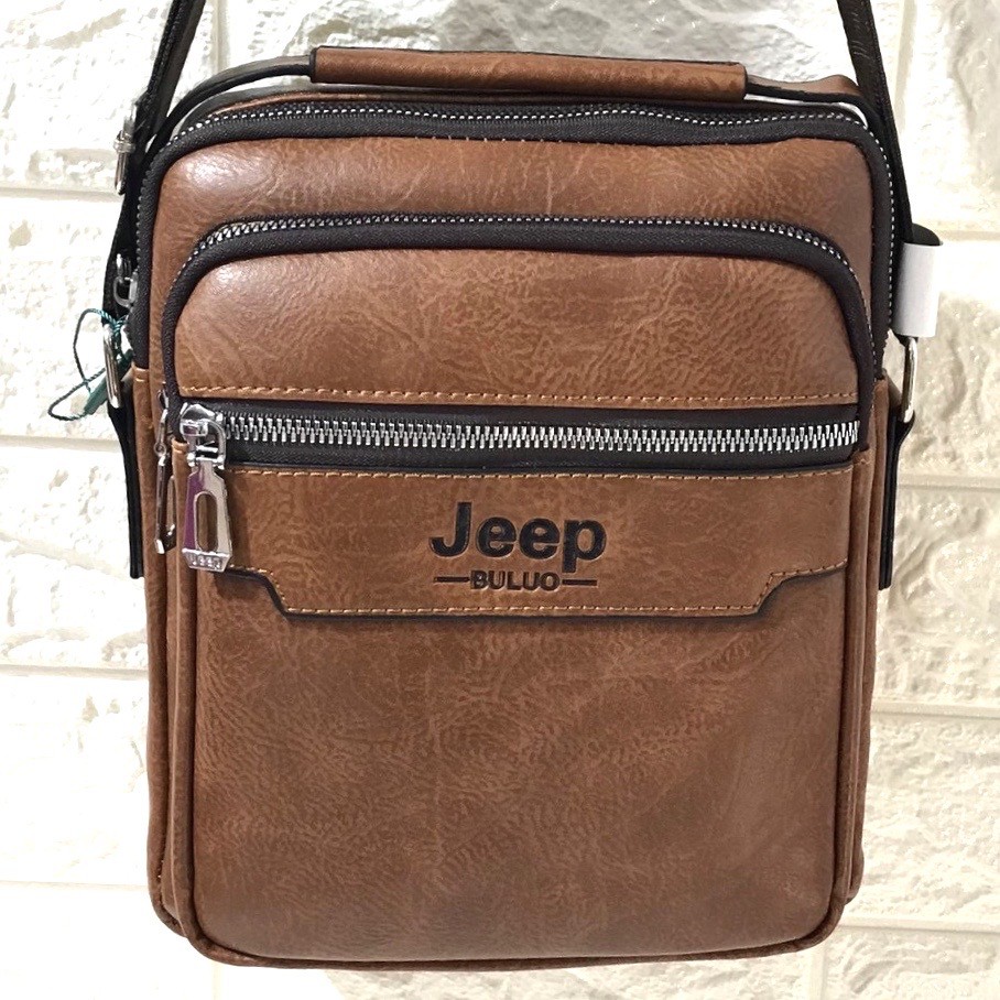 Ready Stock!! Business Men Sling Shoulder Bag Jeep Buluo Pu Leather