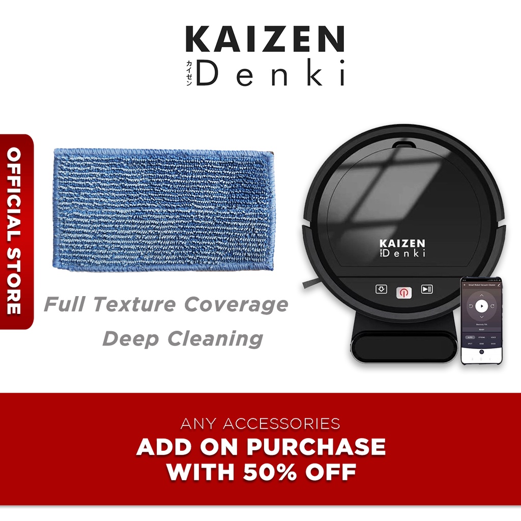 Kaizen Denki Robot Vacuum Z450B Spare Part Microfiber Deep Cleaning
