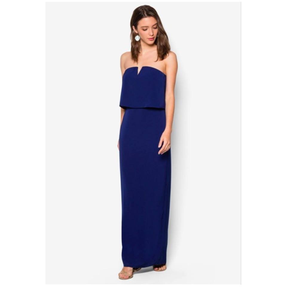 Navy bandeau hotsell maxi dress