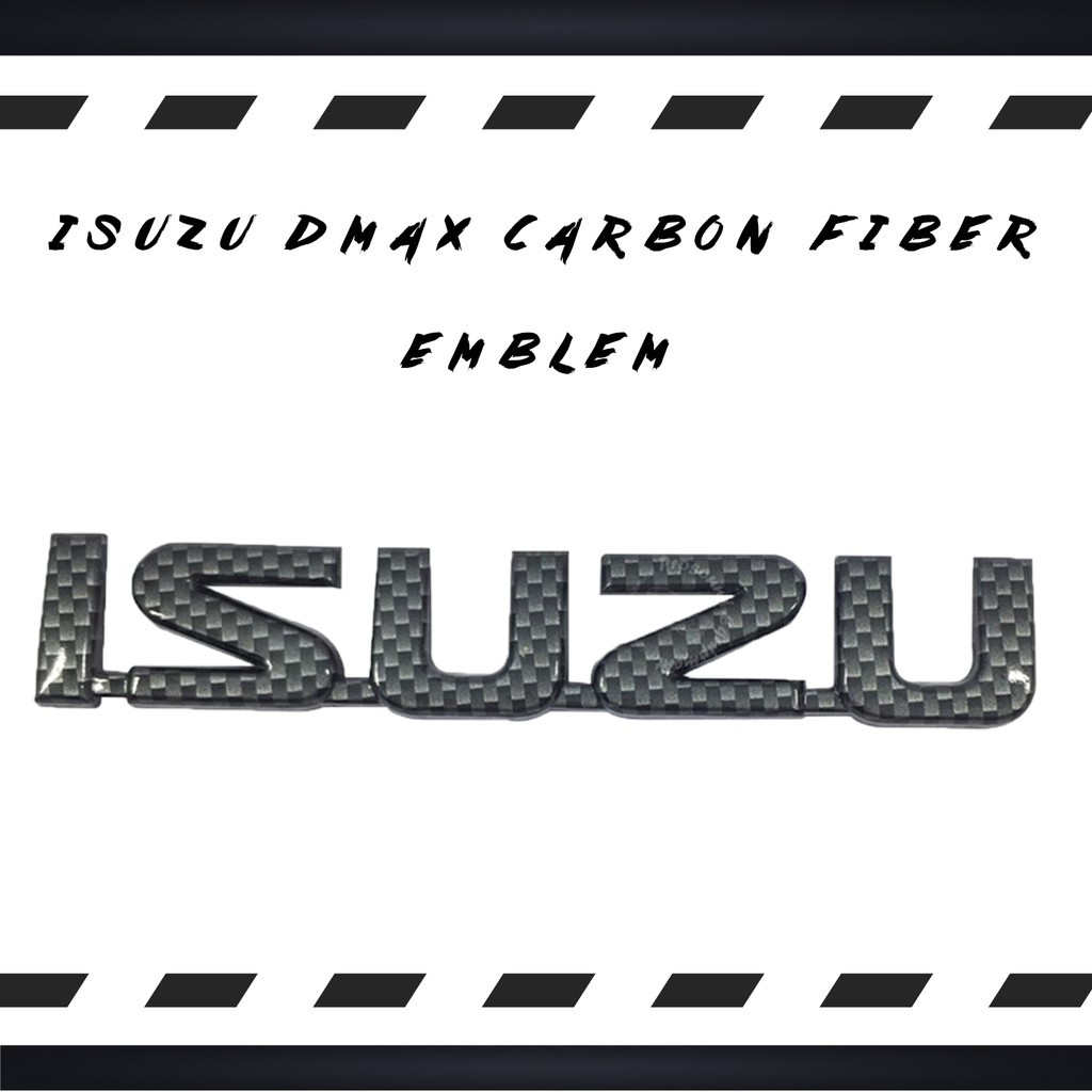Carbon Fiber ISUZU Logo Car Side Rear Emblem Sticker Badge Decal For ...