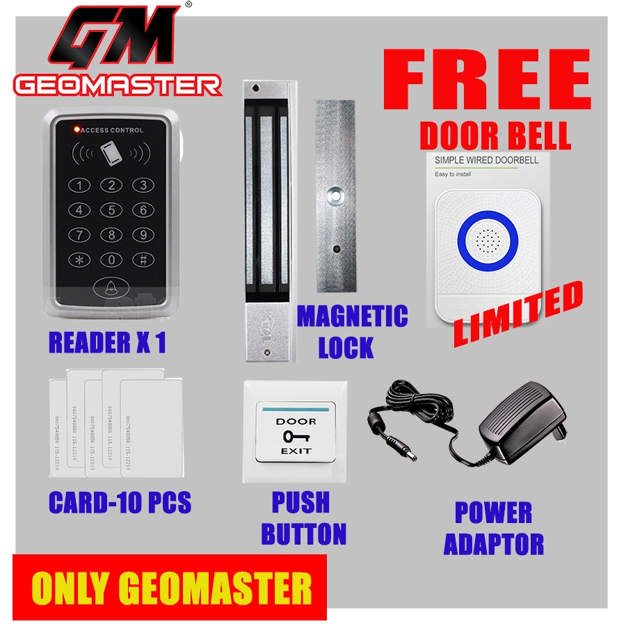 GEOMASTER SECURITY DOOR ACCESS SYSTEM FREE DOOR BELL | Shopee Malaysia