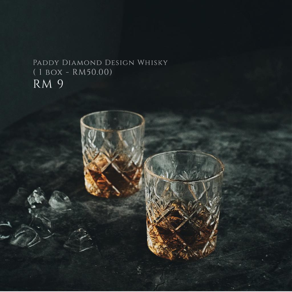 PADDY DIAMOND DESIGN WHISKY GLASS (210ML) Shopee Malaysia