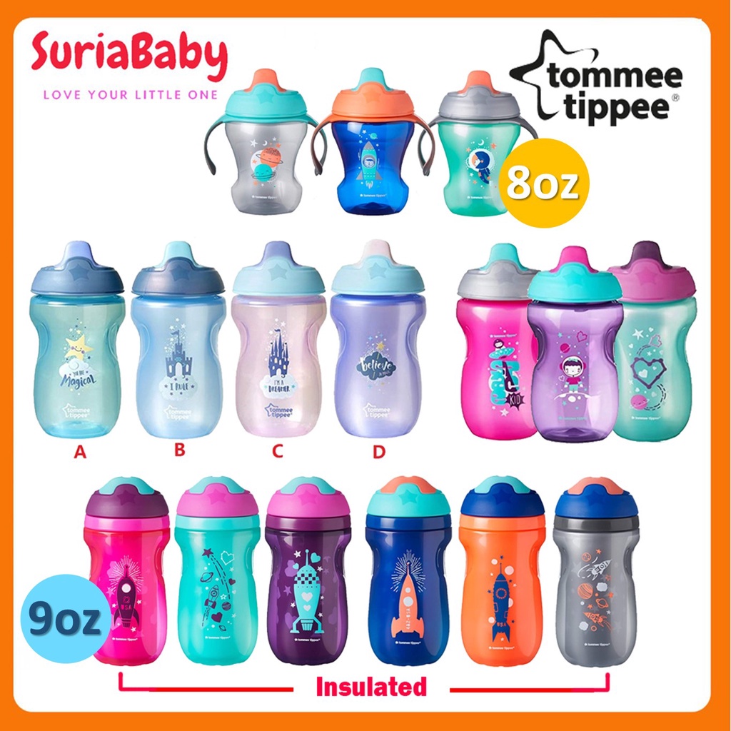 Tommee Tippee Insulated 9oz Non-spill Portable Toddler Cup - 2pk