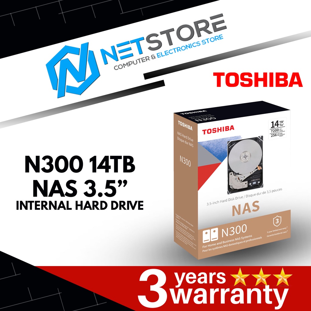 TOSHIBA N300 NAS 3.5 Inch Internal Hard Drive – Kaira Malaysia