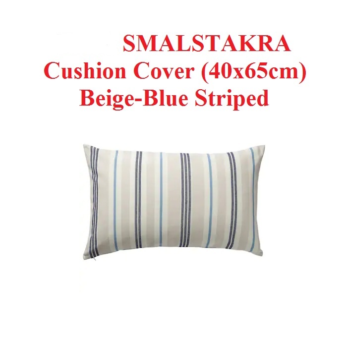 SMALSTAKRA Cushion Cover Beige Blue striped 40x65cm 604.474.27 SMALSTAKRA Ready Stock Shopee Malaysia