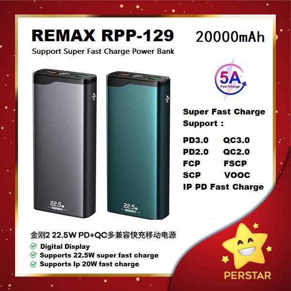 [ 100% ORIGINAL ] REMAX KingKong II Series RPP-201 / RPP-129 22.5W ...