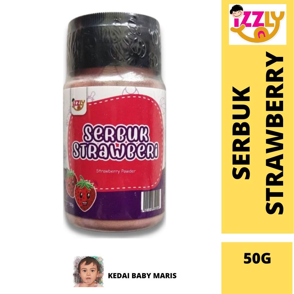 Serbuk Strawberi Izzly Strawberry Powder Perasa/Seasoning Sihat