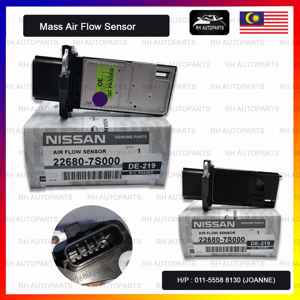 22680-7S000 Mass Air Flow Sensor Nissan Serena C24/Navara NP300/X-Trail ...