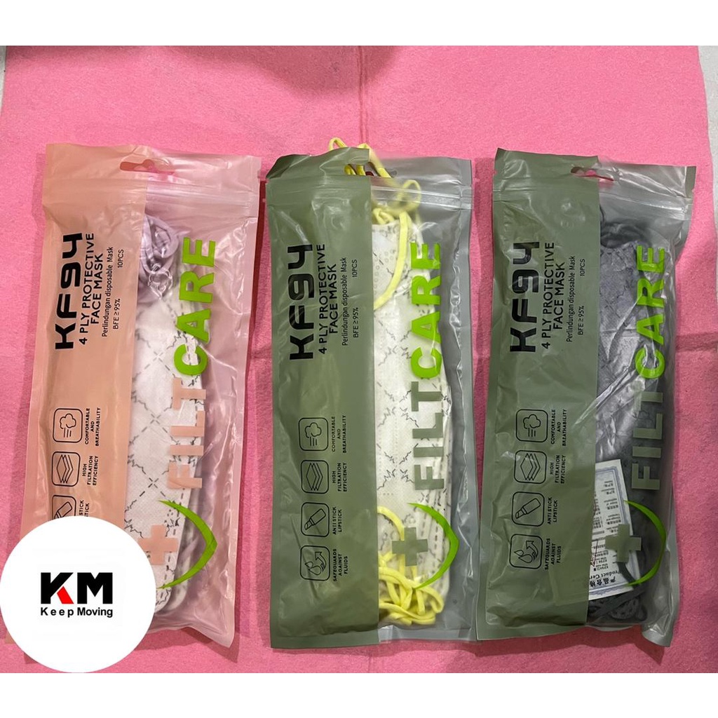 KF94 FILTCARE Monogram Colour Earloop for Adult 4ply Facemask 10pcs(1 ...