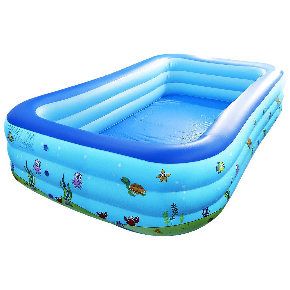 Swim Center Rectangular Size Inflatable Swimming Pool in Tropical Reef ...