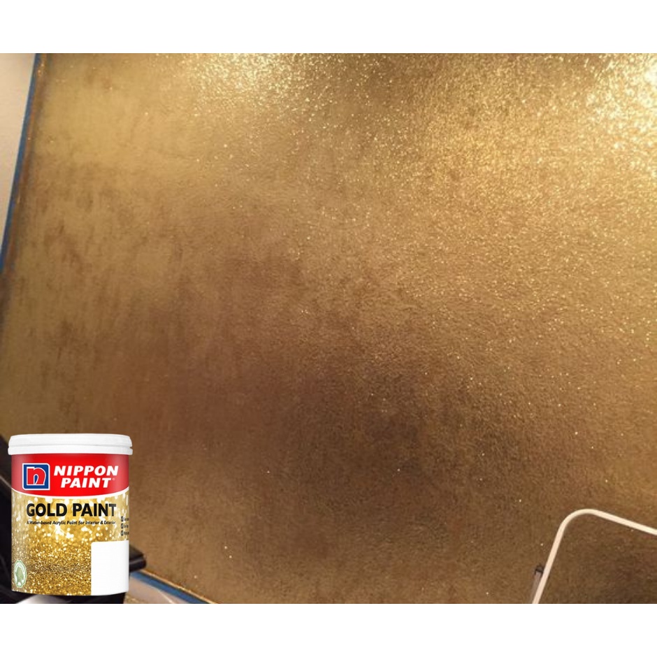 NIPPON GOLD PAINT 1KG/ Cat Emas Untuk Dinding Hiasan Dalam Rumah