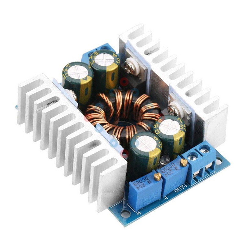 DC-DC Boost Converter Module - 5.5-30V Input To 0.5-30V Output Adjustable, LCD Display, Heat Sink