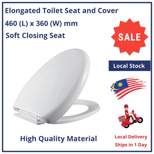 V shape Soft Close Toilet Seat Cover with Hinge Heavy Duty Durable ...