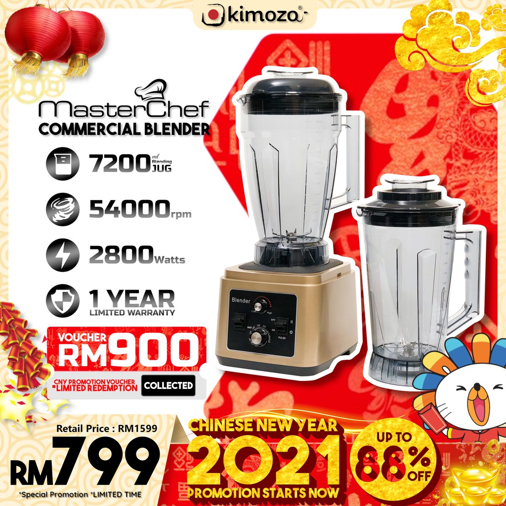 MASTERCHEF Commercial Highspeed Blender 2800W Heavy Duty Commercial ...