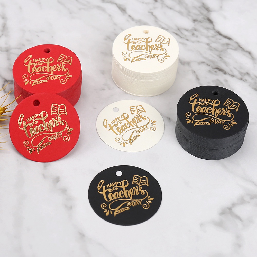 Teacher's Day Happy Gilding Tag 2022 New Style [50/Pcs] Packaging Label ...