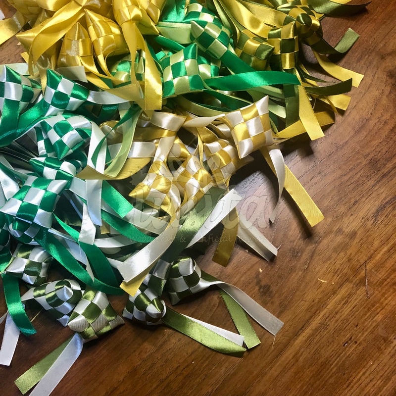 Eid Ribbon Ketupat / Eid Al-Fitr Ketupat / satin ribbon Ketupat / Eid ...