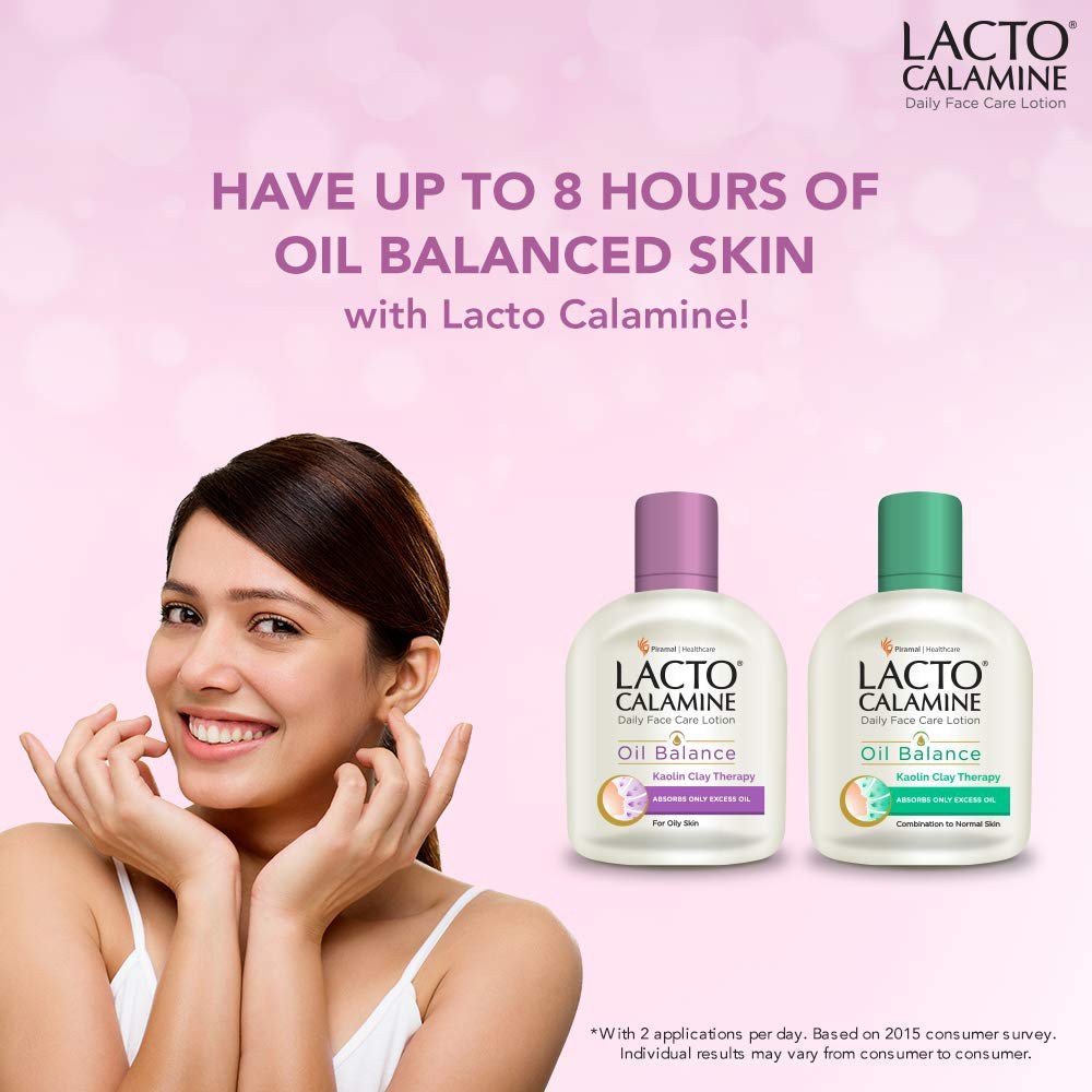 Lacto Calamine Daily Face Care Lotion Oil Balance Kaolin Clay Therapy 120ml Absorbs Only Excess 5948