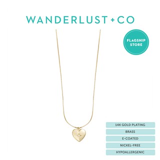 Wanderlust + Co Heart Locket Necklace - Metallic - Necklaces