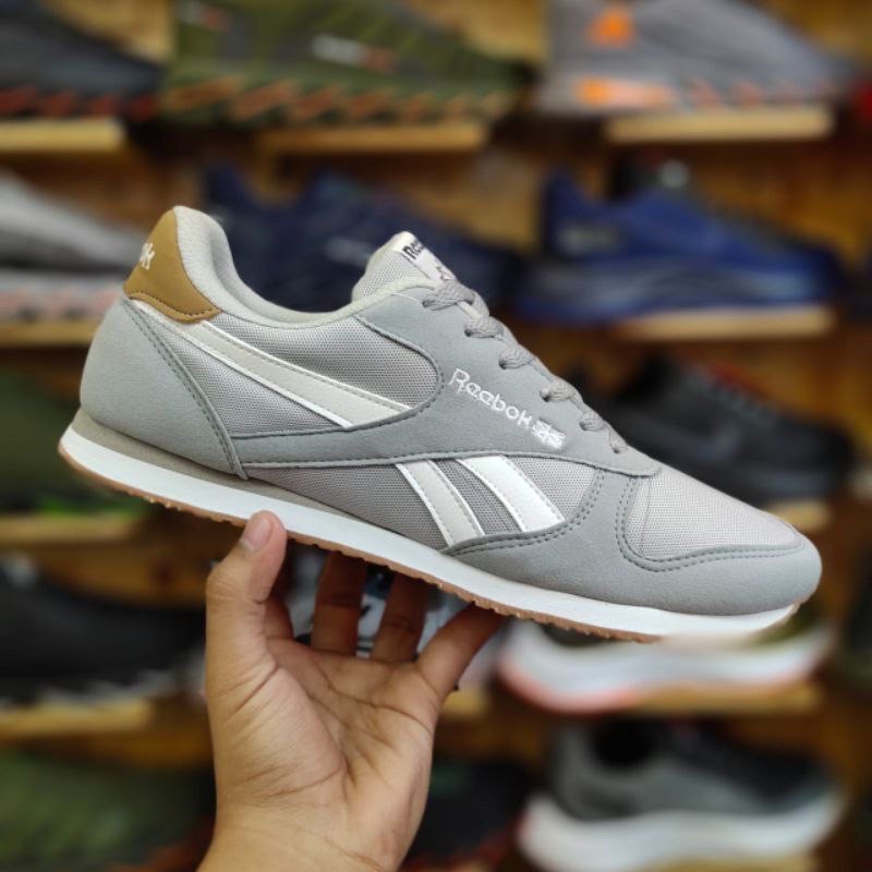 REEBOK CLASSIC GREY WHITE | Shopee Malaysia