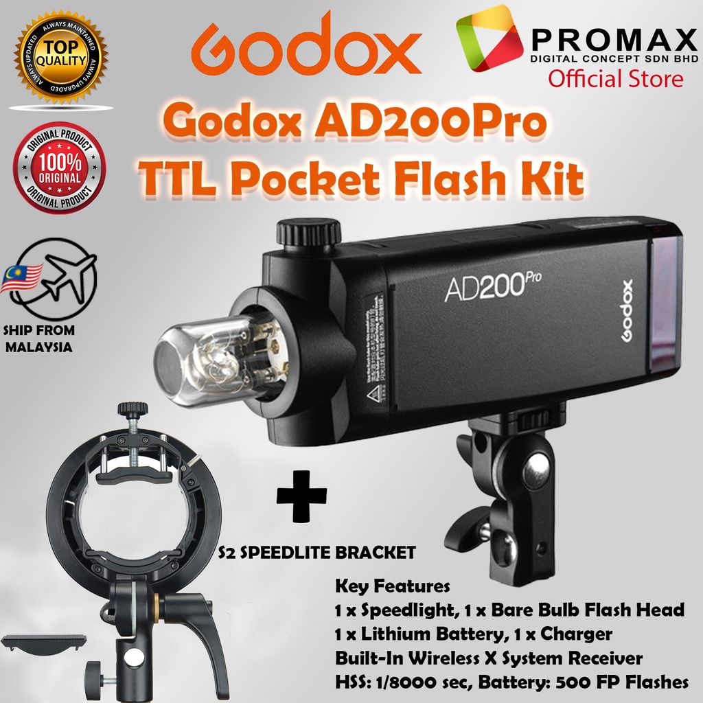  Godox AD200Pro AD200 pro para Nikon, 1/8000 HSS, 500