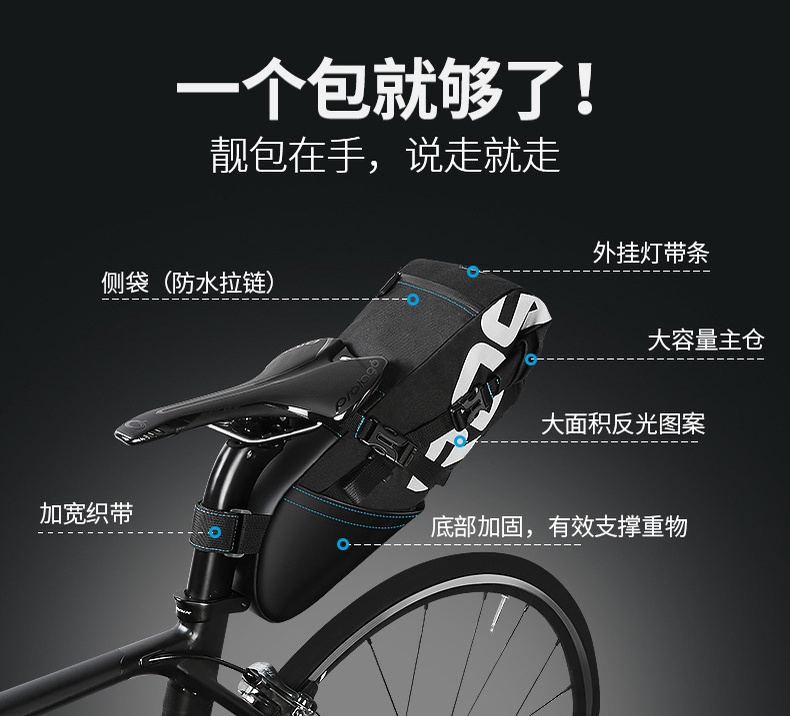 Bikersmaniac Cycling Bag ROSWHEEL Bicycle Bag Saddle Touring Bag ...