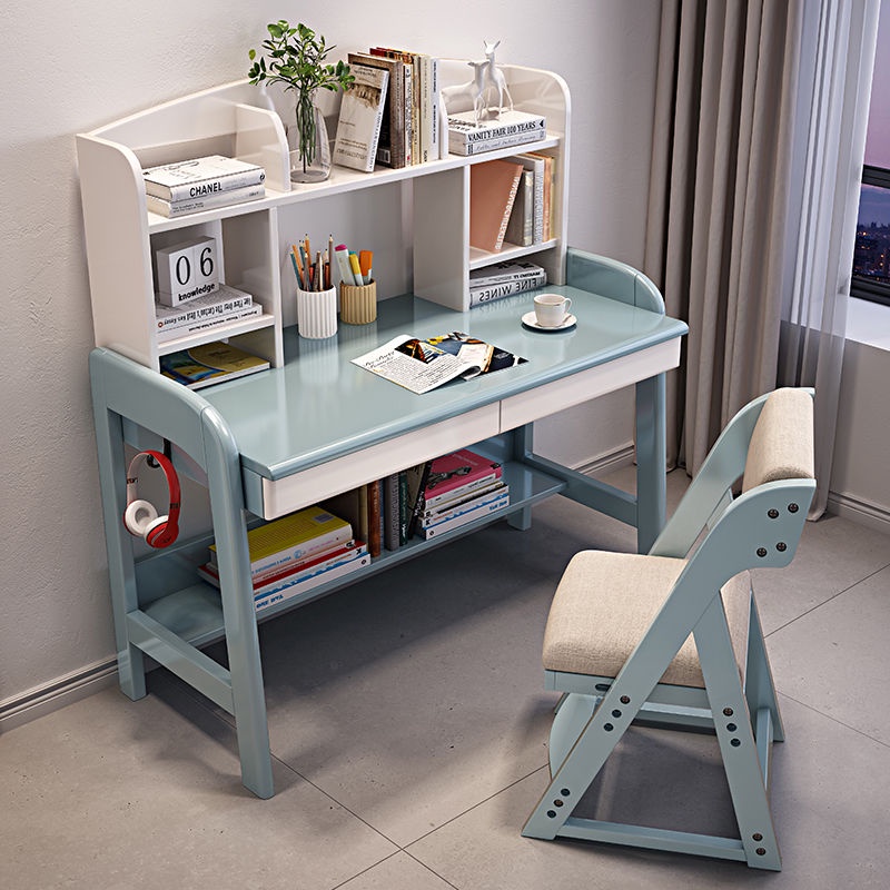 Nordic Solid Wood Desk Student Study Table Simple Children Writing Desk
