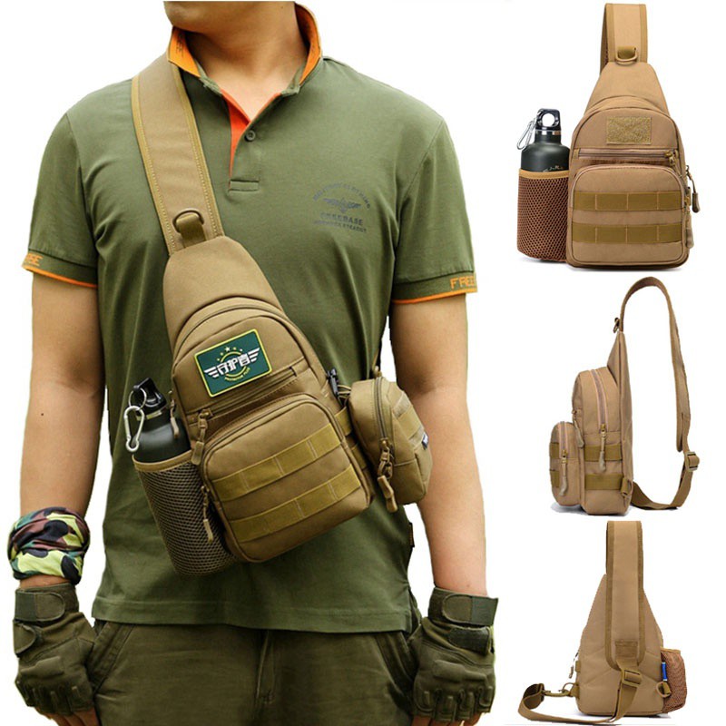 Tactical Sling Bag for Men Outdoor Hiking Camping Shoulder Bag Army ...