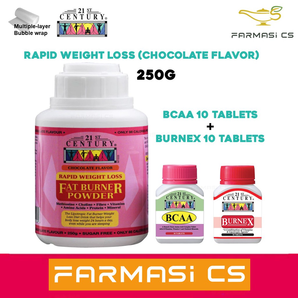 PROMO 21st Century Rapid Weight Loss Fat Burner Powder Chocolate