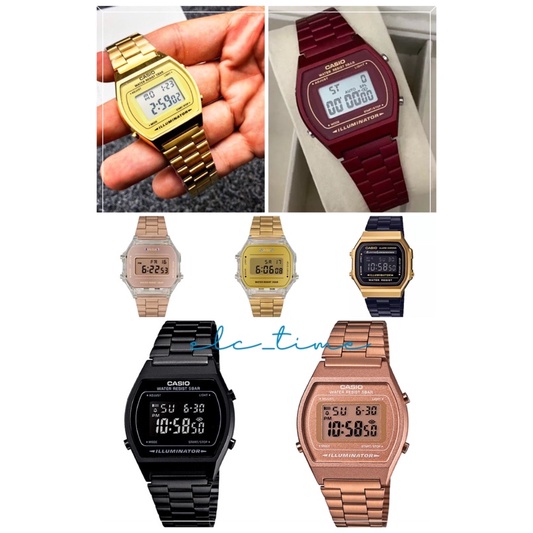 Jam tangan digital perempuan Ladies watch 🔥Rosegold/ Black/ Gold
