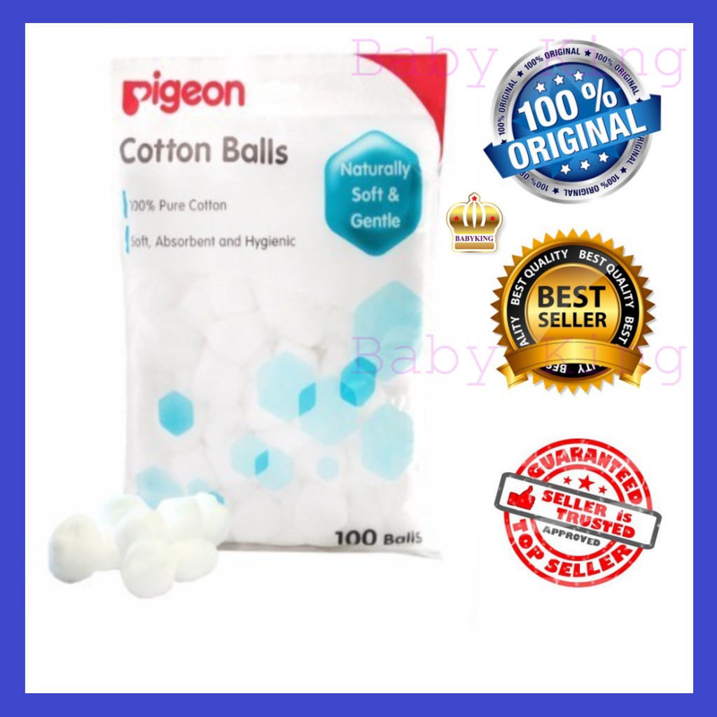 Original Pigeon Cotton Balls Ball (100 Balls) | Shopee Malaysia