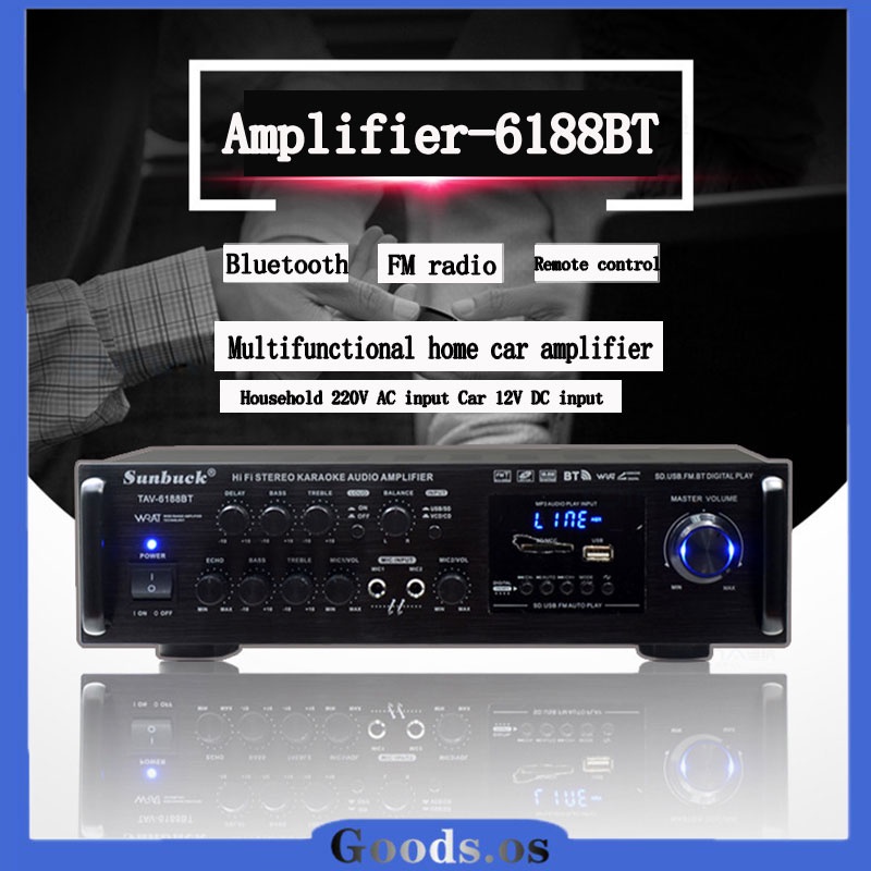 Premium 2000W Power Amplifier Digital Audio Karaoke Wireless Stereo ...