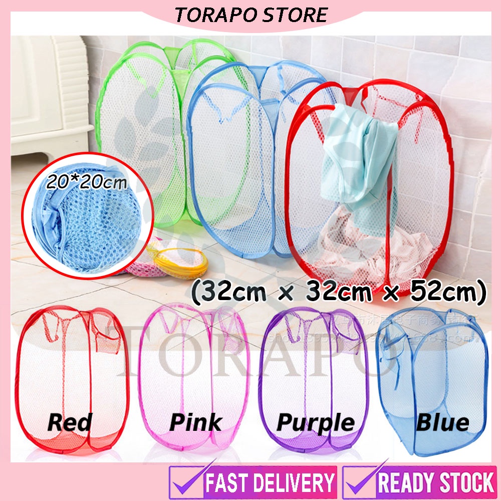 Mesh Washing Bag with Carrying Handle Large Capacity Foldable