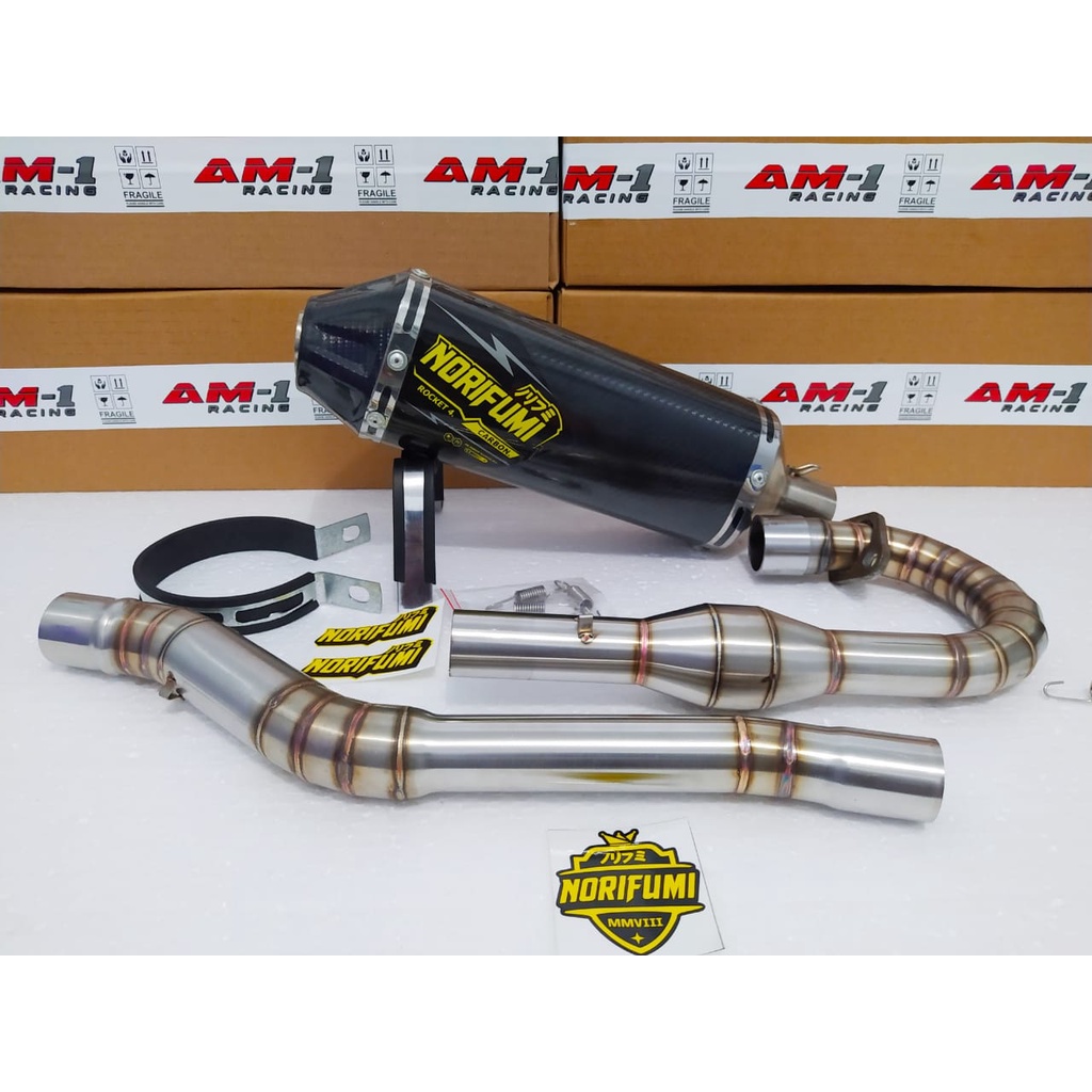 Full Worm Racing Exhaust Exhaust Norifumi Rocket Rocket 4 Black Carbon ...