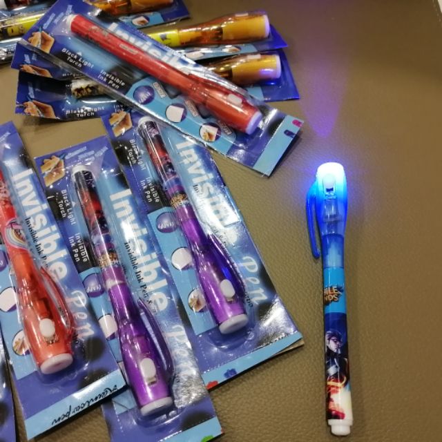 Magic pen 魔法笔 ink hidden pen Magic UV Light Pen Cartoon Invisible Pen ...