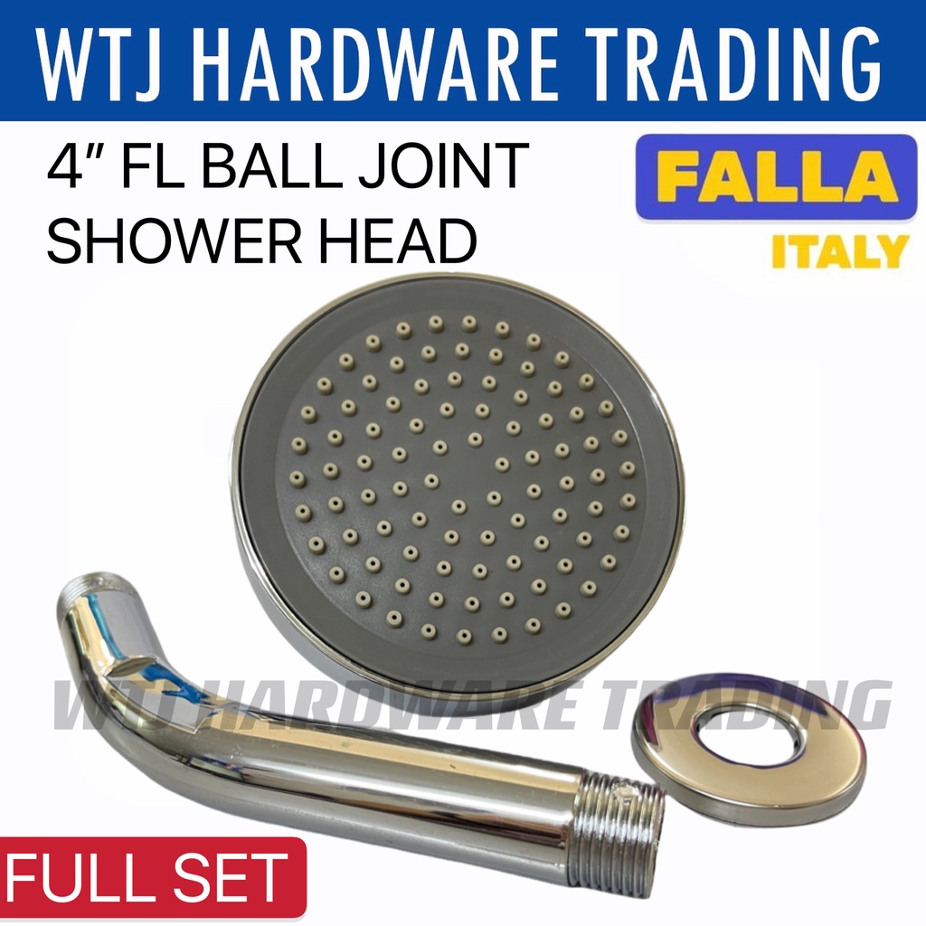 4" FALLA Bathroom Adjustable Shower Head Set / BALL JOINT SHOWER HEAD