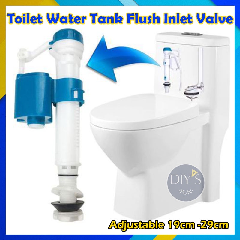 Toilet Water Tank Flush Inlet Valve / Compact Bottom Valve / Float