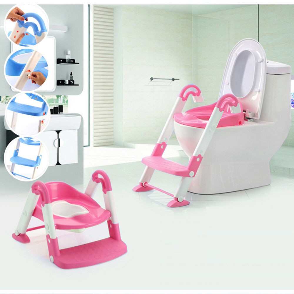 Kids Toilet Training Seat with Pedestal Cushion Ring Toilet Seat